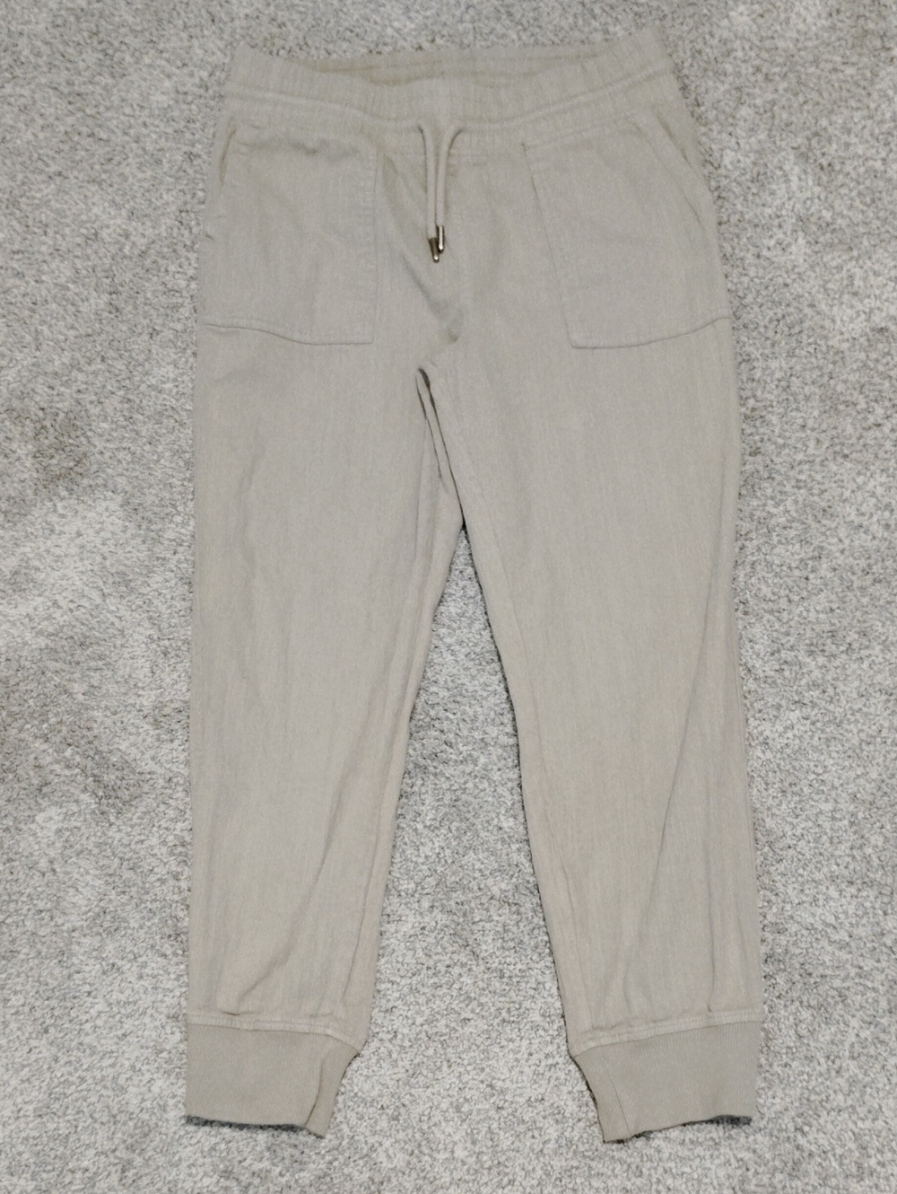 Mavi Women's Light Beige Drawstring Jogger Pants